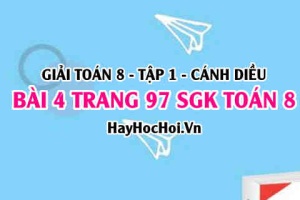 Giải bài 4 trang 97 Toán 8 Tập 1 SGK Cánh Diều